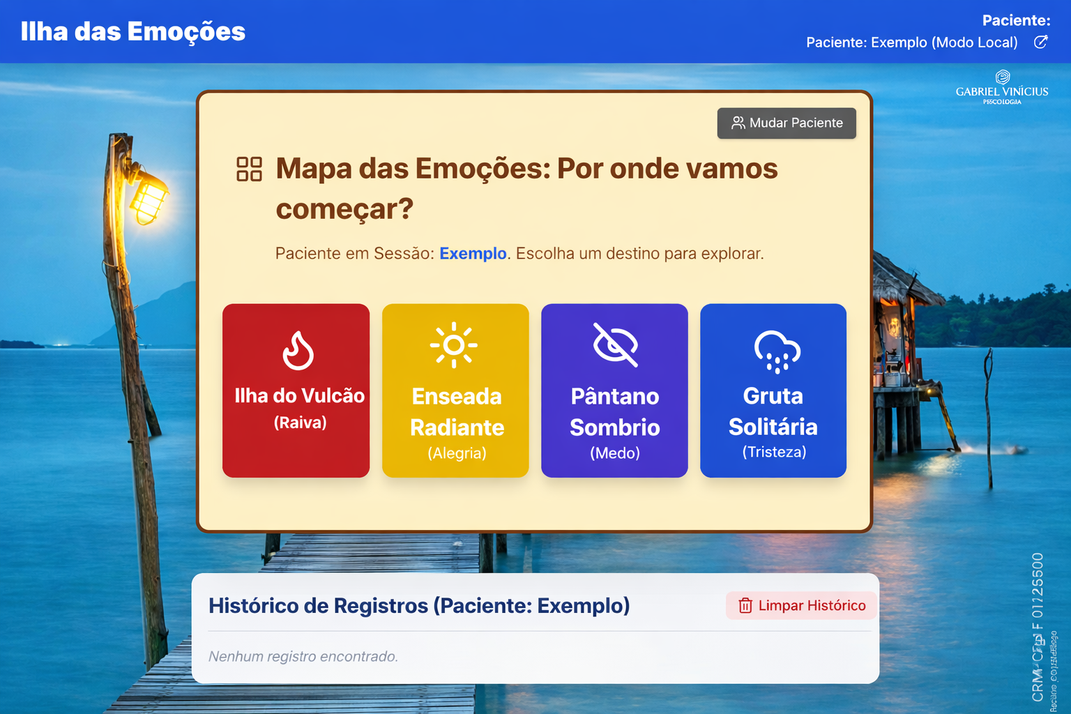 Prévia do mapa das emoções do kit